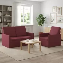 Sofa Sofos komplektas 2 vnt. Vyno raudona Audinys