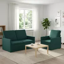 Sofa Sofos komplektas 2 vnt. Tamsiai žalia Audinys