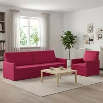 Sofa Sofos komplektas 2 vnt. Vyno raudona Aksomas