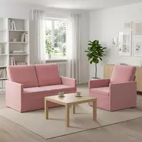 Sofa Sofos komplektas 2 vnt. Rožinė Aksomas