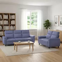 Sofa Sofos komplektas 2 vnt. Džinsinės mėlynos Audinys