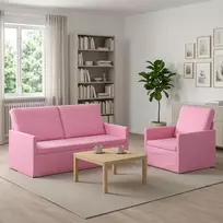 Sofa Sofos komplektas 2 vnt. Rožinė Audinys