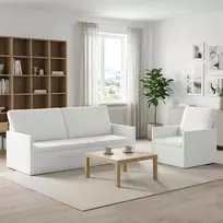 Sofa Sofos komplektas 2 vnt. Balta Audinys