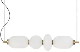 Pakabinamas šviestuvas Italux kabanti lempa Rutulinis sietynas Nico PND-8545-4H-AB-WH LED 18W 3000K baltas