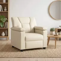 Sofa Kreminė 91 x 85 x 93 cm Dirbtinė oda