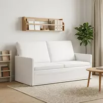 Dviejų vietų sofa Balta 150 x 81 x 82 cm Audinys