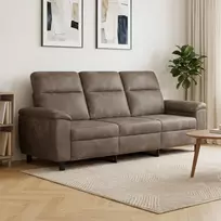 Sofa Tamsiai pilka 214 x 90 x 95 cm Dirbtinė suedė oda