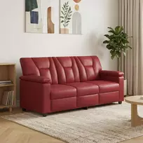 Sofa Vyno raudona 191 x 85 x 93 cm Dirbtinė oda