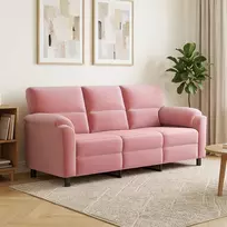 Sofa Rožinė 214 x 85 x 93 cm Aksomas