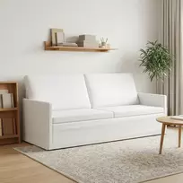 3 vietų sofa Balta 190 x 81 x 82 cm Audinys