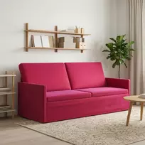 3 vietų sofa Vyno raudona 190 x 81 x 82 cm Aksomas