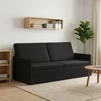 3 vietų sofa Juoda 190 x 81 x 82 cm Aksomas