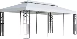 Pavėsinės audinys Balta 300 x 600 cm Poliesteris
