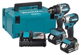 Akumuliatorinių įrankių rinkinys Makita DLX2576TJ; (DDF484+DTD158); 18 V; 2x5,0 Ah akum.
