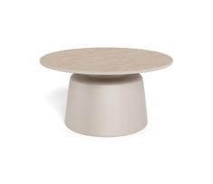 Kavos staliukas SANTORINI skersmuo 70 cm travertinas/pilka/keramika