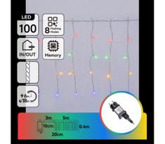Aigostar - LED Lauko kalėdinė girlianda 100xLED/8 funkcijų 8x0,4m IP44 daugiaspalvis