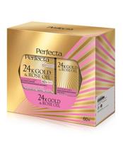 PERFECTA 24K Gold & Rose Oil Dovanų rinkinys (dieninė ir naktinė kremas 60+ & akių kremas)