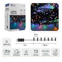 LED girlianda, 1000 LED, 53 m, spalvota