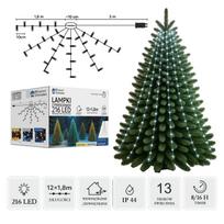 LED girlianda su žiedu, 12 × 1,8 m, 216 LED, šaltai balta