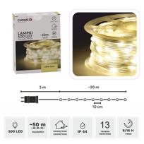 LED girlianda ant ritės, 500 LED, 53 m, šiltai balta