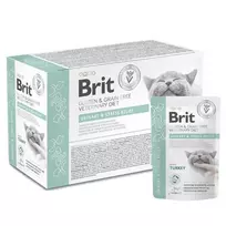BRIT VD Urinary and Stress Relief Pouch Box - drėgnas pašaras katėms - 12x85g
