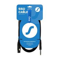 SSQ XLRJS3 - XLR female - Jack stereo 6,3 mm kabelis, 3 m