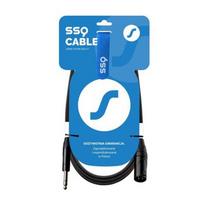 SSQ JSXM1 - XLR vyriška jungtis - Jack stereo 6,3 mm kabelis, 1 m