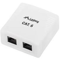 Lanberg UTP Data Box 2-port RJ45 unshielded cat. 6 OU6-0002-W