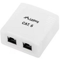 Lanberg FTP Data Box 2-port RJ45 shielded cat. 6 OS6-0002-W