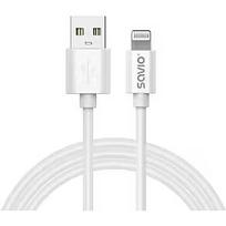 Savio Kabelis SAVIO USB-A – Lightning 1 m, White, 2.4A CL-192