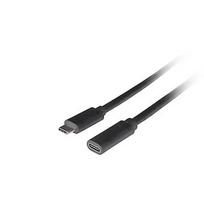 Lanberg Extension cord USB-C M/F 3.1 1.5m black CA-USBE-20CC-0015-BK