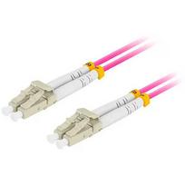 Lanberg fiber optic patchcord MM LC/UPC-LC/UPC duplex 1m LSZH om4 50/125 3.0mm violet FO-LULU-MD41-0010-VT