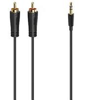 Hama Hama Audio Cable, 3.5 mm - 2 RCA, gold-plated, 1,5 m, black - Cable 00205260