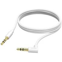 Hama Hama Aux Cable, 3,5 mm - 3,5 mm, 90° angled plug, 1 m, white - Cable 00201529