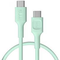 Green Cell Kabelis Green Cell PowerFlex Fast Charging USB Type-C Male - USB Type-C Male 100W Mint Green 0.3m KABGC100PF30MG