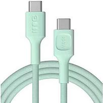 Green Cell Kabelis Green Cell PowerStream USB Type-C Male - USB Type-C Male 100W Mint Green 0.3m  KABGC100PS30MG