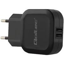 Qoltec AC adapter | 17W | 5V | 3.4A | 2xUSB 50186