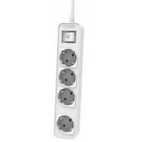 Philips Extension cable 1.5m 4 AC sockets white Phil-CHP2144W/60