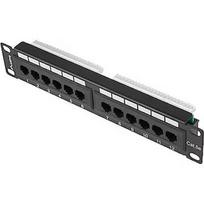 Lanberg Patch Panel 10'', 12 port 1U, cat.5e, black PPU5-9012-B