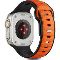 Tech-Protect watch strap IconBand Line Apple Watch 44/45/46/49mm, black/orange 5906302333424