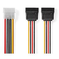 Nedis Molex to 2x SATA Power, 0.15m CCGP73520VA015