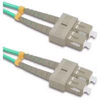 Qoltec Patchcord światłowodowy SC/UPC - SC/UPC | Multimode | 50/125 | OM4 | Duplex | 10m 54356