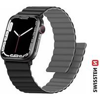 Swissten Silicone magnetic band, 38-40mm, Black/Grey - for Apple Watch 1/2/3/4/5/6/7/8/SE/SE2022 46000501