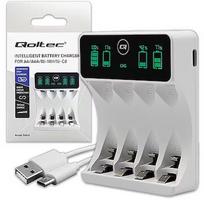 Qoltec Battery charger for NiMH type R03 AAA R6 AA LCD 50848
