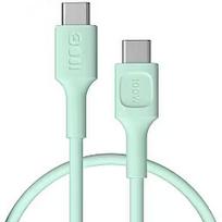 Green Cell Kabelis Green Cell PowerFlex Fast Charging USB Type-C Male - USB Type-C Male 100W Mint Green 2m KABGC100PF200MG
