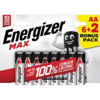 Energizer battery Max Alkaline AA CHP8 6+2 7638900437751
