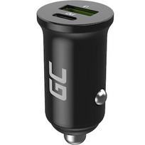 Green Cell Autoladegerät 38W GC PowerRide Nano38 mit USB-C USB-A Power Delivery und Ultra Charge Schnellladung CADM-GC-38AC