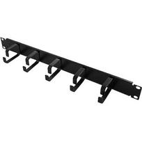 Logilink LOGILINK-19'' Cable Management Bar 1U with 5 fixed metal brackets, black OR101B