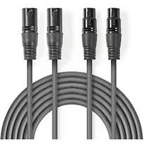 Nedis Kabelis Nedis 2x XLR M - 2x XLR F 1.5m COTH15030GY15