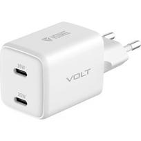 Yenkee USB C mains charger 2x18W 3A Power delivery 3.0 QC3.0 White YAC G35D VOLT